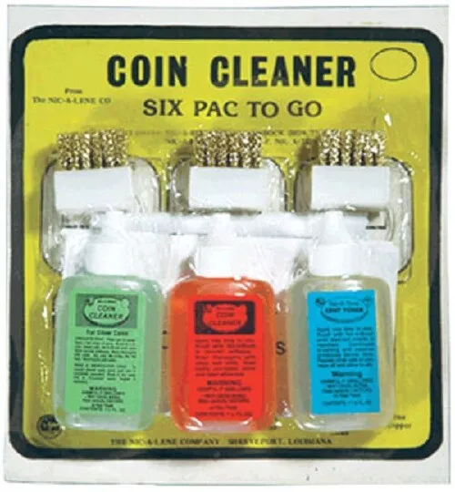Nic A Pak Coin Cleaning Solution Nic a Lene/Spray & Tone + Brushes & Holders Set