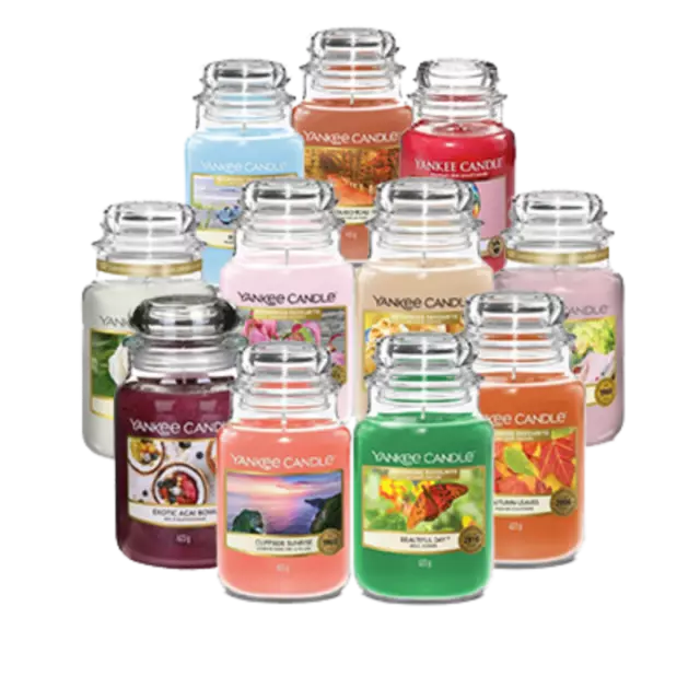 YANKEE CANDLE LARGE JAR- 40 Fragrances to Choose  623g-FREE POSTAGE - BRAND NEW