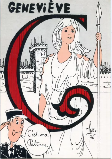 Cpsm / Carte Postale Genevieve A Sainte Genevieve // Gendarmerie Par Faraboz