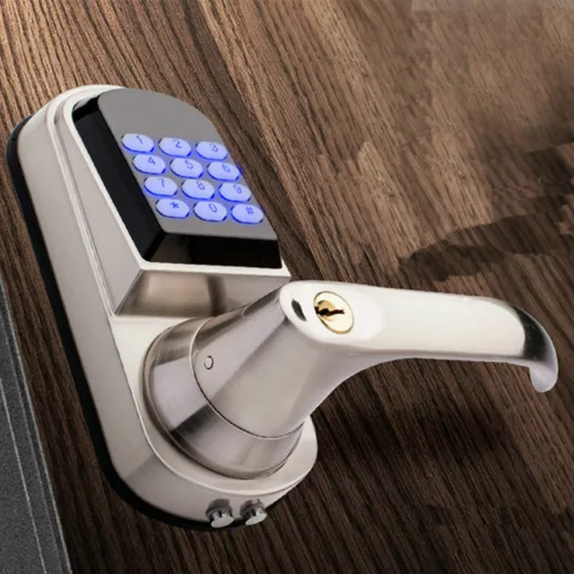 Electronic Digital Door Left Handle Lock Automatic Card Password Entry Door Lock