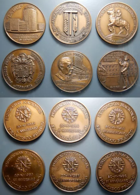 SPAGNA FRANCISCO FRANCO - Lotto 26 medaglie  1976-2000 FUNDACION NACIONAL