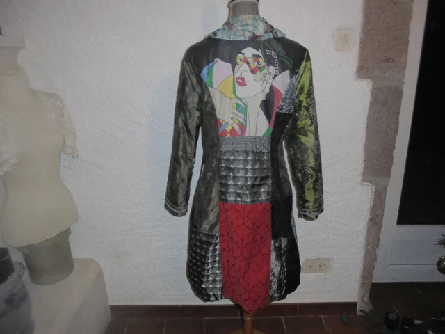 Manteau Desigual Vintage Rouge - Taille 38/40 - Très Bon état - Longueur 94 Cm
