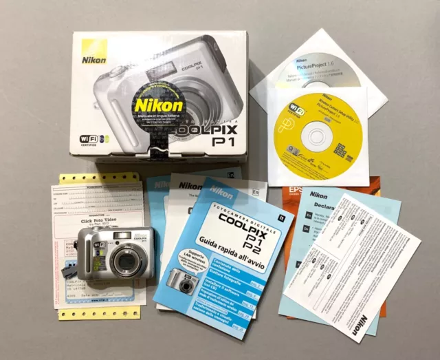 Nikon coolpix P1 fotocamera digitale 8 megapixel ottima scatola originale