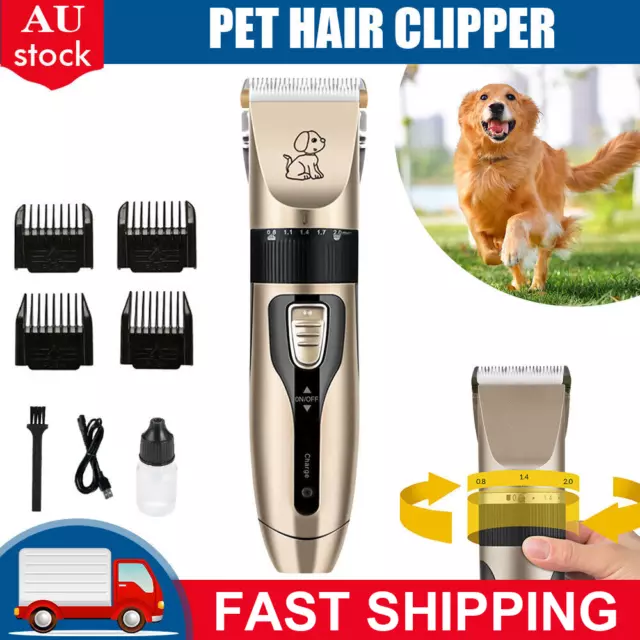 Dog Electric Clipper Comb Set Hair Trimmer Blade Cat Pet Grooming Horse Cordless