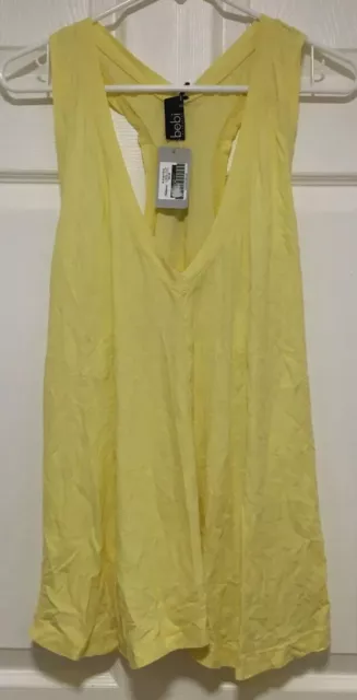 BOBI LOS ANGELES Womens L Yellow Tank Top Shirt Blouse NEW