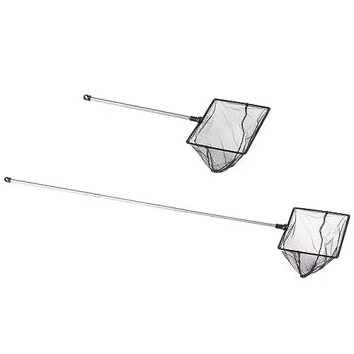 FISH PROS Fish Net for Fish Tank 2.5 Inch Deep Mesh Scooper with Extendable Han