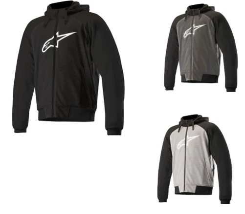 Alpinestars Light Weight Chrome Sports Knitted Fabric Motorcycle Bike Hoodie