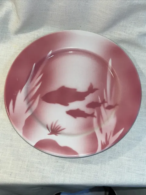 Vintage 1930’s SYRACUSE CHINA RESTAURANT WARE FISH PATTERN 9 Inch DINNER PLATE