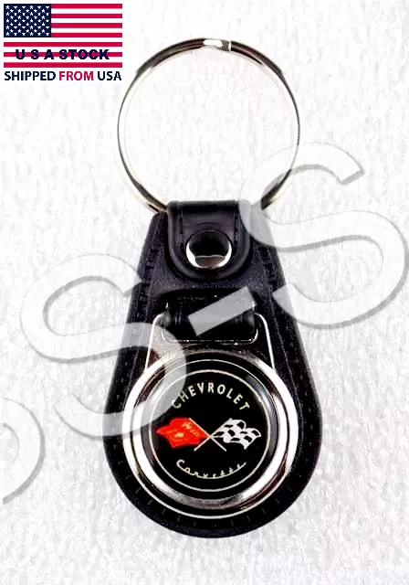 CHEVROLET CORVETTE KEY Fob Ring Chain Patch Pin C1 C2 C3 C4 C5 C6