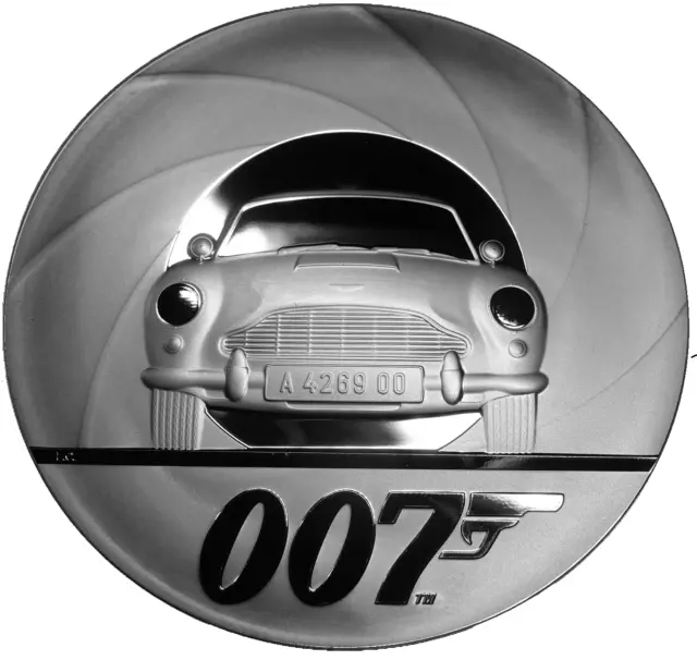 2021 Queen Elizabeth II ""James Bond"" edizione speciale 999 fine 10 once argento prova"