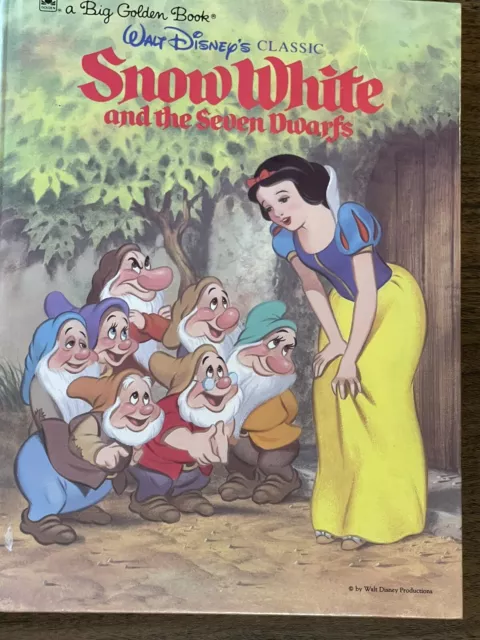 Walt Disneys Classic Snow White And The Seven Dwarfs A Big Golden Book VTG 1984