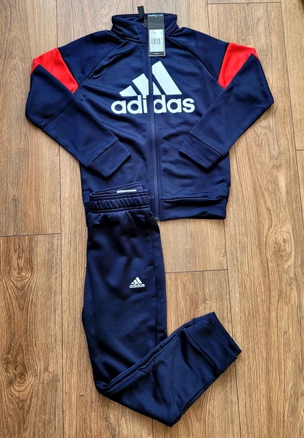 Adidas Boys Tracksuit Originals Junior 7-14 Years Kids Navy/Red RRP £45