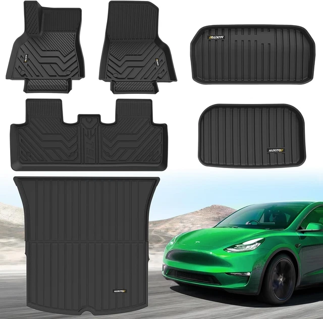 AUXITO TESLA MODEL Y Floor Mats 2025 20252020 TPE All Weather Mats