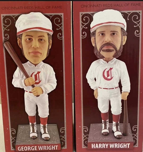 CINCINNATI REDS Wright and Harry Wright Hall Of Fame Bobbleheads