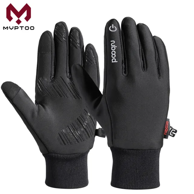Winter Men Warmer Windproof Ski Fleece Touchscreen Gloves Outdoor Cycling Skiing