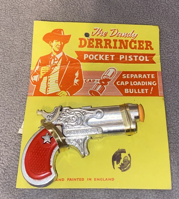 VINTAGE 1960'S The Dandy Derringer Pocket Pistol Toy Cap Gun Made In