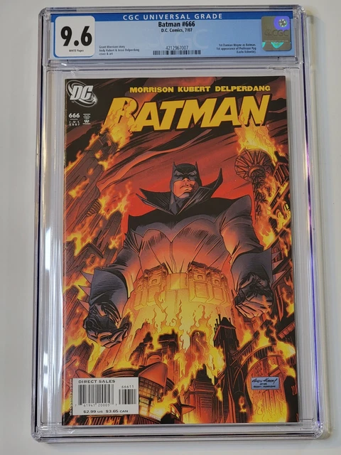 Batman #666 CGC 9.6 NM+ 1st App of Damian Wayne as Batman, Professor Pyg DC 2007