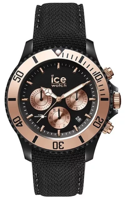 016305 Chrono, - Steel WATCH Black UK ICE £147.05 - Black ICE Rose-Gold Watch Men\'s PicClick Silicone
