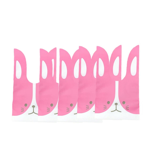50 pz sacchetti avvolgenti regalo di Pasqua coniglietto cellophane conservazione snack biscotto