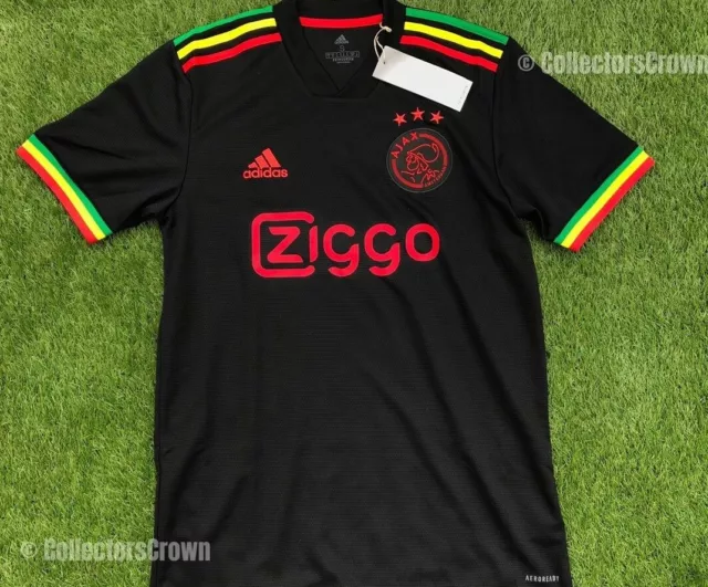 ADIDAS Ajax Amsterdam Trikot S M 21/22  Marley 3rd 2021/22 Jersey schwarz Reggae