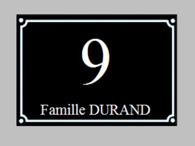 PLAQUE PVC NUMERO de rue ou de maison 150x100mm noire EUR 10,00