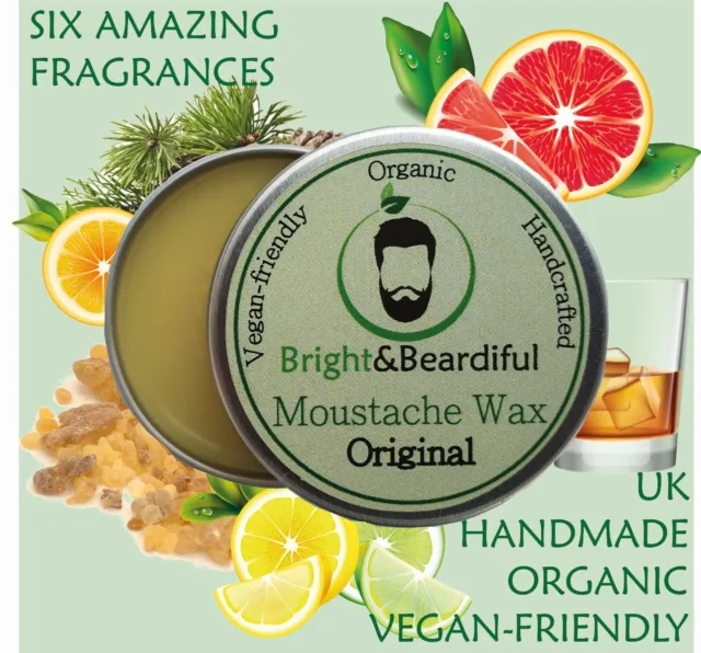 Moustache Wax | Style & Moisturise Beards | 15ml Tins | 8 Scents