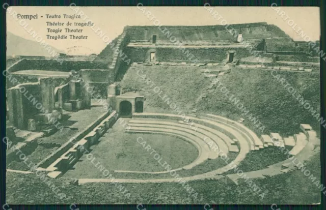 Napoli Pompei Teatro Tragico cartolina XB2800