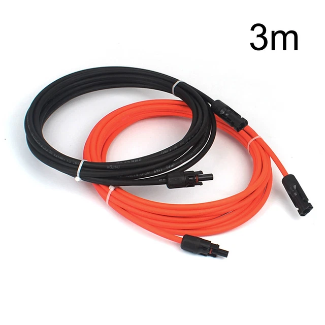 Haute Qualité Solaire Extension Câble 6 MM² 2/3/5m Photovoltaïque Solaire Câble