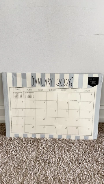 2026 BLOTTER CALENDAR Rae Dunn 12 Months Calendar Jan-Dec 2026 Blue ...