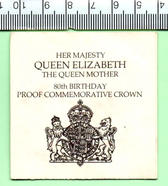 1980 Queen Mother Genuine Royal Mint Boxed Sterling Silver Proof Crown (Cn-12) 3
