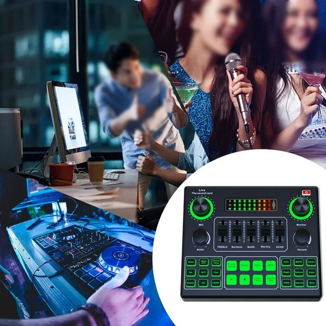 Mixer Audio USB Live Streaming - Scheda Con 18 Effetti Sonori, Per PC E Smartphone, Professionale - Foto 13