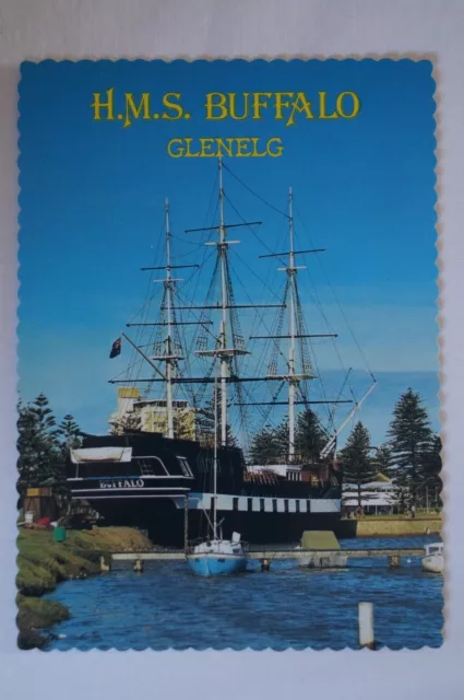 HMS Buffalo Glenelg South Australia - Australia Collectable Postcard