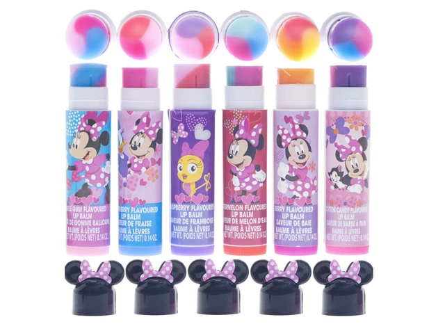 Disney Junior Minnie Mouse Flavored Lip Balm 6 pack Sealed NEW 3