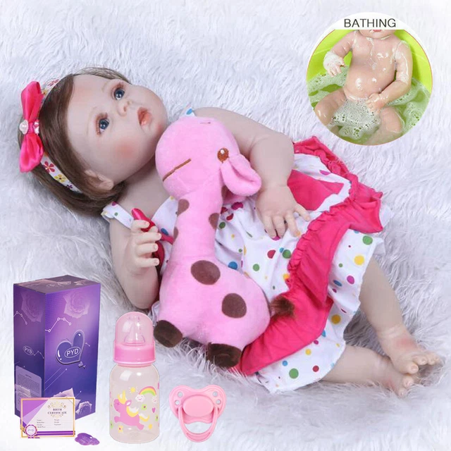 22" Reborn Baby Dolls Full Body Vinyl Silicone Realistic Handmade Newborn Doll