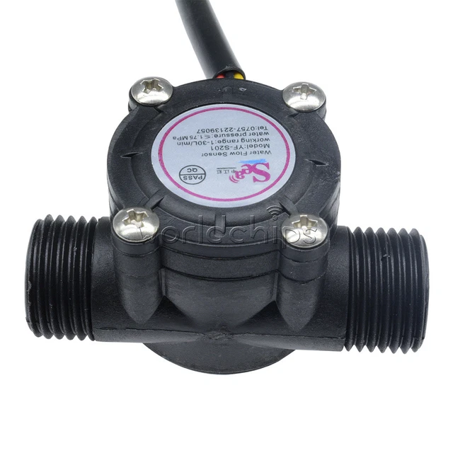 WATER FLOW SENSOR flowmeter Hall flow sensor Module Water control 130L