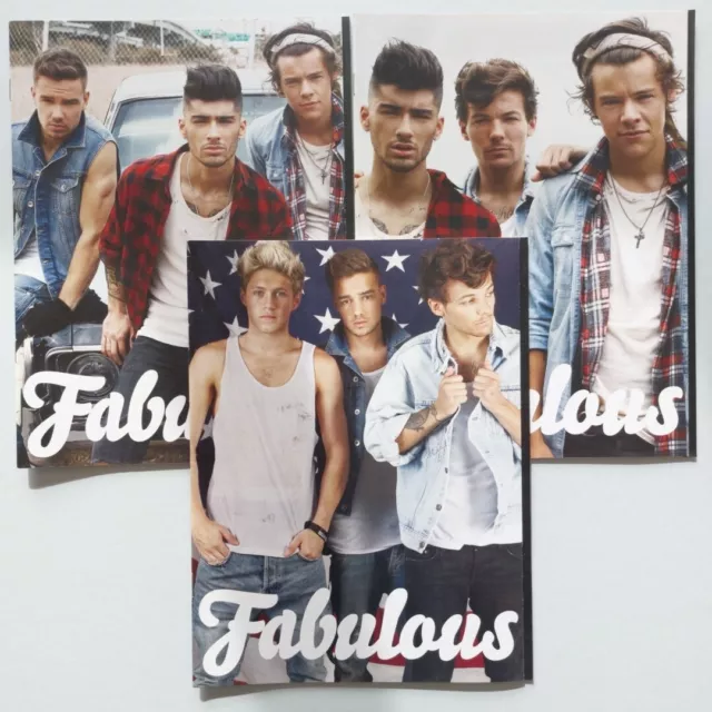 ONE DIRECTION - Fabulous  3 x UK Magazine Set With Fold Out-Covers (AUG 2013)