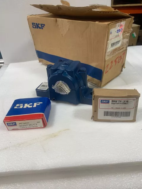 SKF SAF 22507/C3 Split Plumber Pillow Block Kit *NEW*