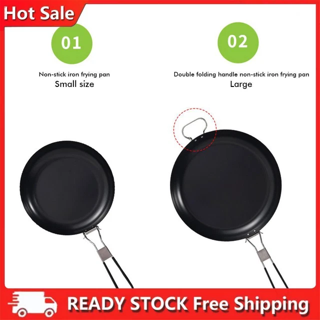 Padella barbecue maniglia pieghevole bistecca padella multifunzione portatile per escursioni picnic