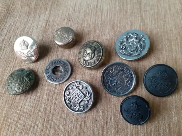 Job Lot Bundle Military  Air Force Royal Metal Buttons Some with Makers Names