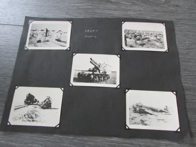 Original Set of ww2 Egypt 1943 - 44 Photos including German Plane Vehicles Photo