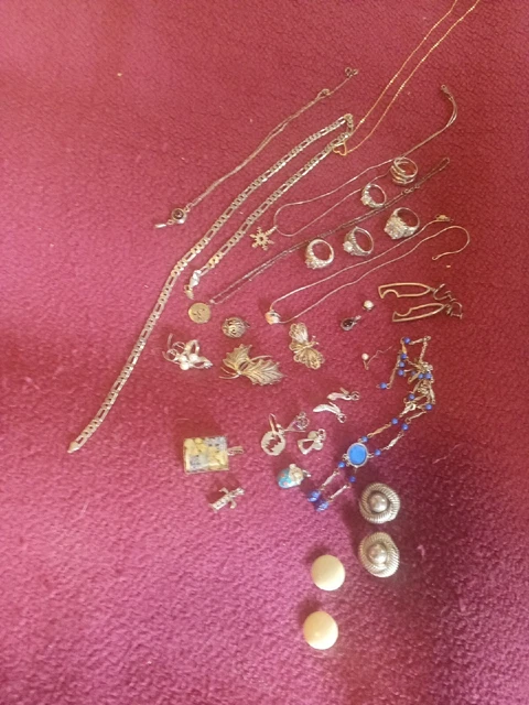 sterling silver jewelry lot pre-owned