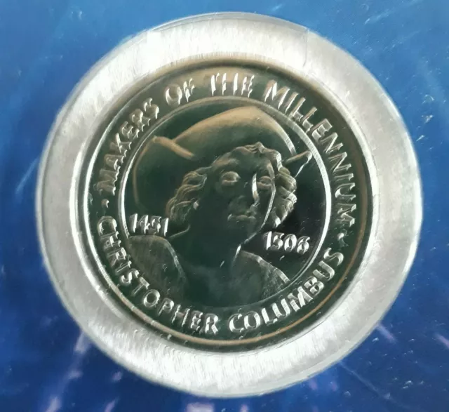 Makers of The Millenium collection 2000 Sainsbury's CHRISTOHER COLUMBUS coin