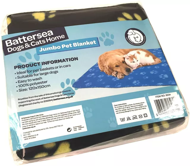 Battersea Jumbo Souple Polaire Animal de Compagnie Couverture Avec Patte Design,