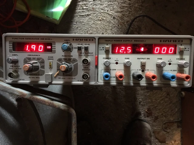 Hameg HM 8030-2 Function Generator and HM8040-2 Triple power supply