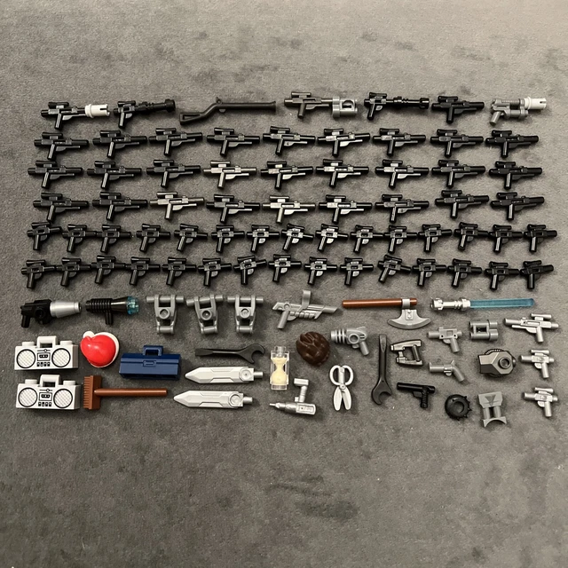 LEGO STAR WARS various weapons lightsaber blaster gun spear staff ...