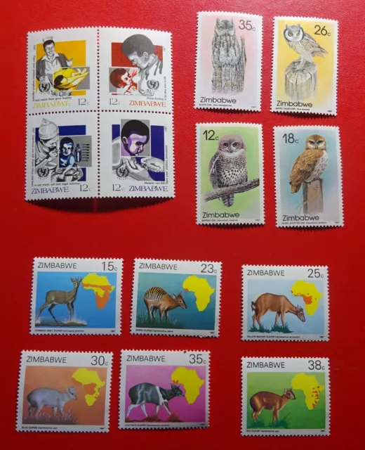 Zimbabwe 1987 Stamps. 3 complete sets MNH Superb