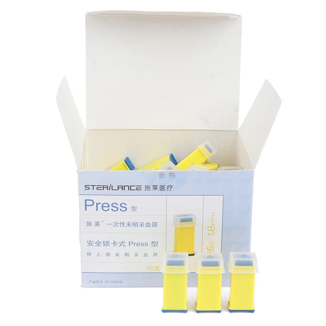 Diabetic Glucose Blood Test Device Pressure Activated Safety Lancets 26G Need ZR