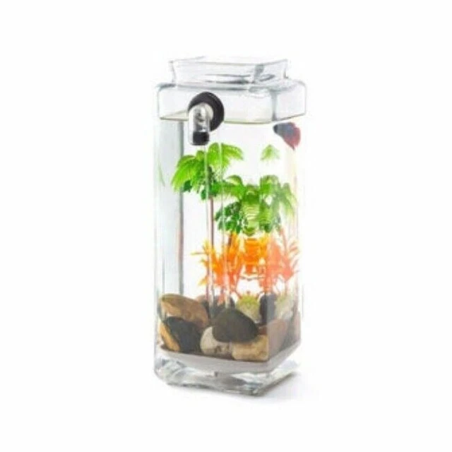 Self Cleaning SMALL FISH TANK Aquarium Complete Kit with Light Gravity Clean UK 4