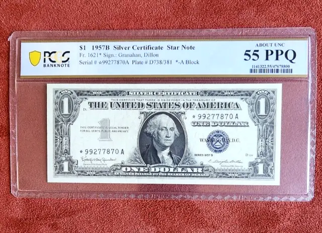 1957B $1 Silver Certificate Star Note BA Fr1621 *99277870A