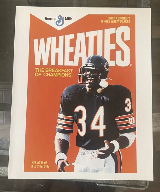 Vintage Photo Walter Payton Wheaties Football The Breakfast Of Champions